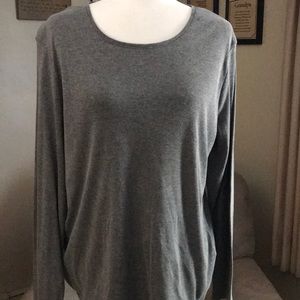 L/S med grey heather classic tee..XL